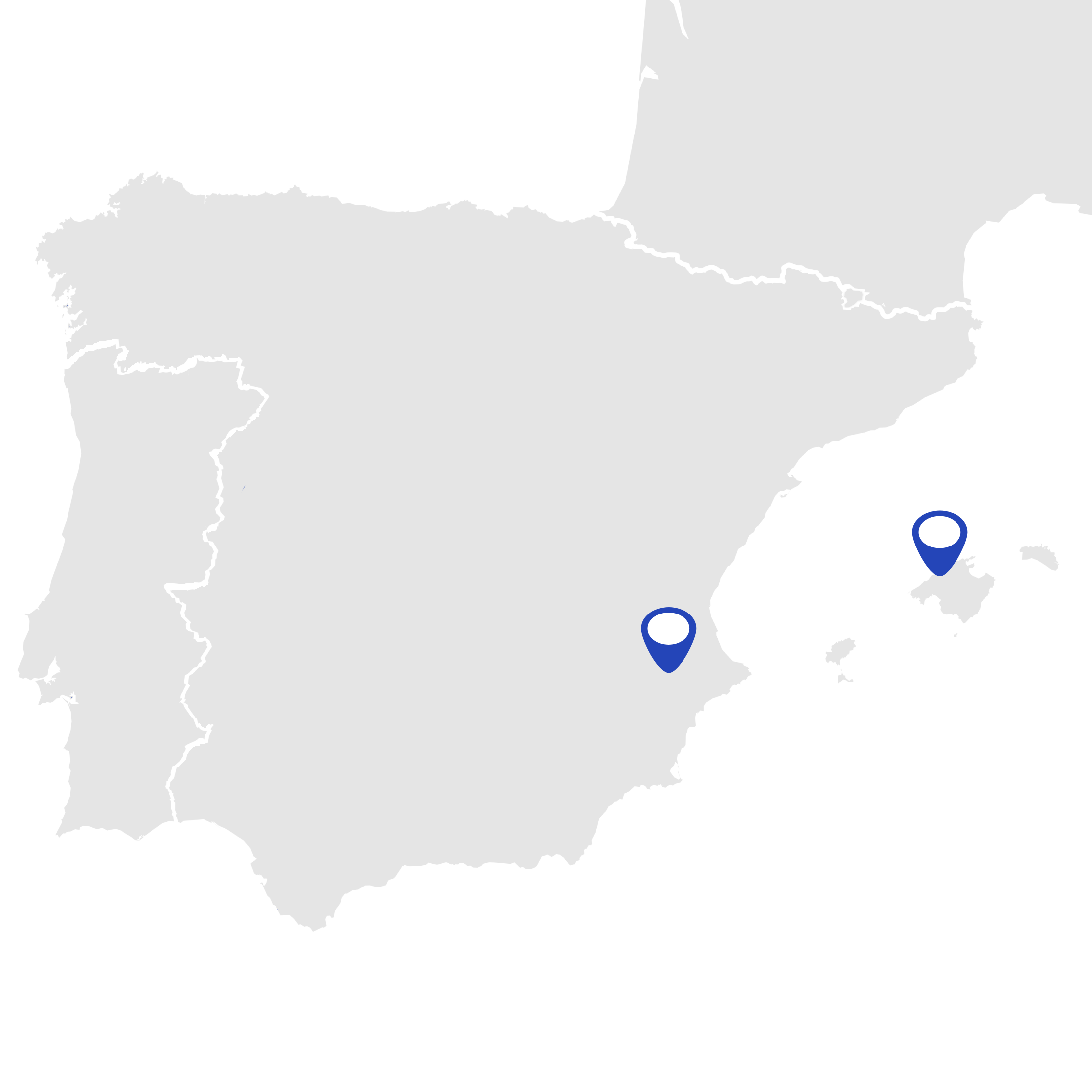 Mapa de nuestras oficinas