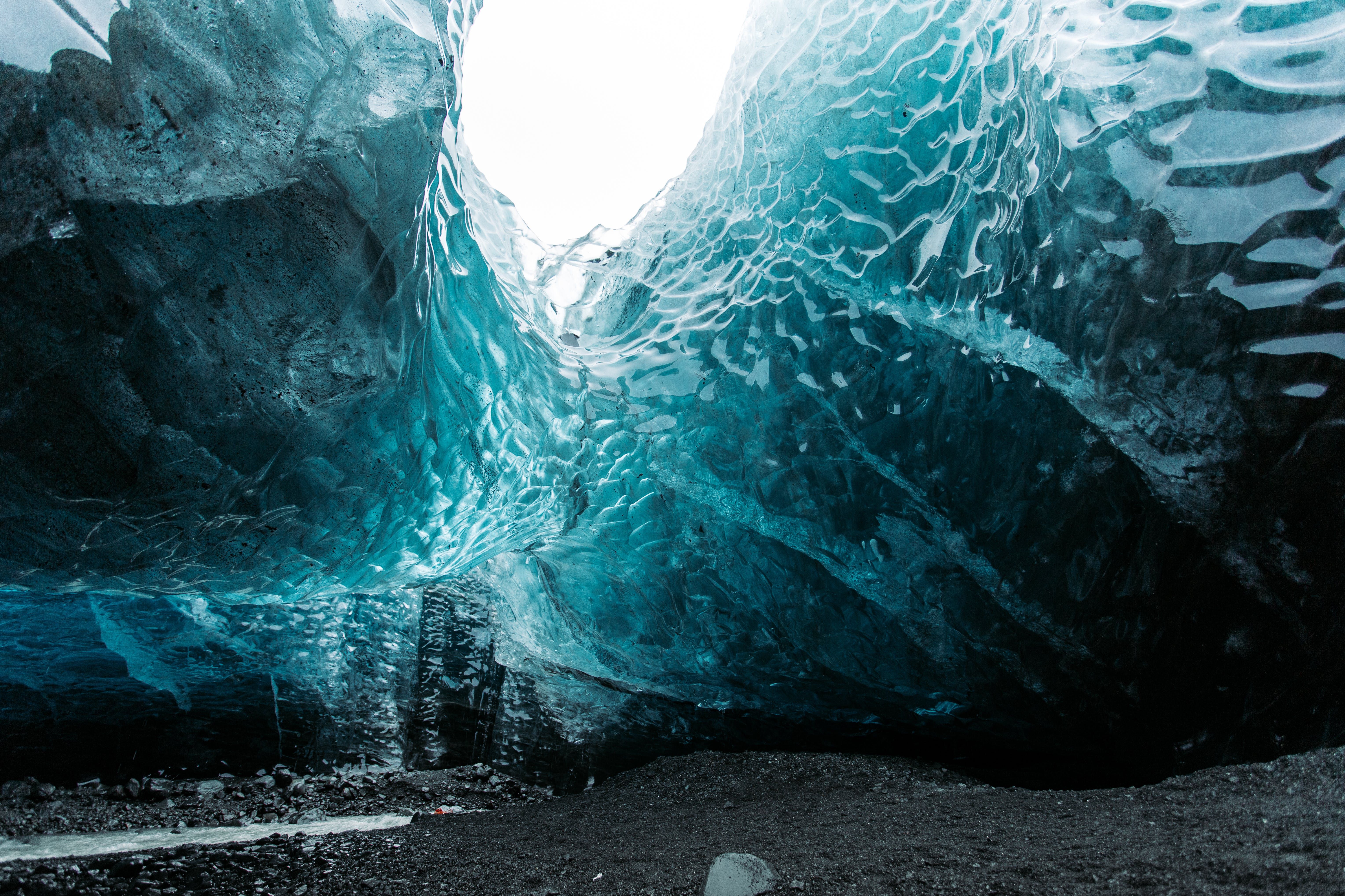 Cave inside an iceberg